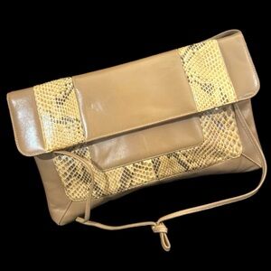Vintage Varon Leather Snakeskin Handbag